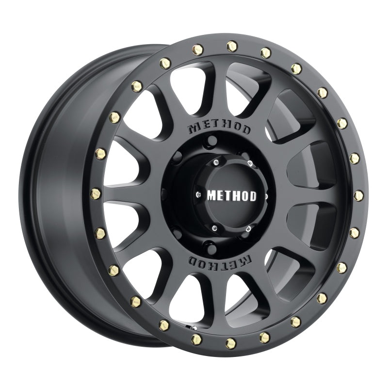 Method MR305 NV 20×10 -18mm Offset 8×180 130.81mm CB Matte Black Wheel