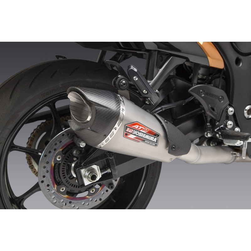 Yoshimura AT2 Works Race Series Full System – Stainless Steel Muffler – Carbon Fiber End Cap 11211AP520