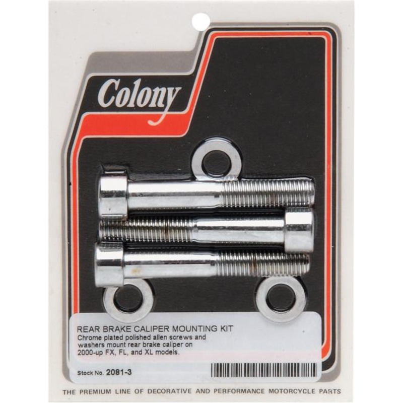 Colony Rear Brake Caliper Chrome Allen-Head Bolt Kit 2081-3