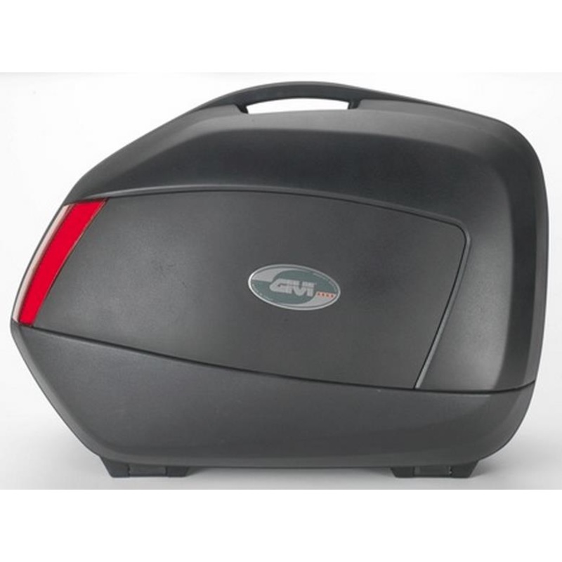 GIVI V35 Side Hard Cases with Red Lenses – Matte Black V35NA