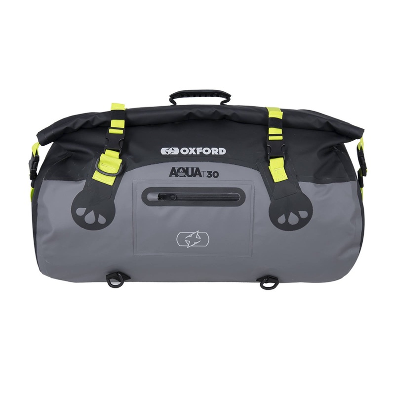 Oxford Aqua T-30 Roll Bag – Black / Grey / Fluo