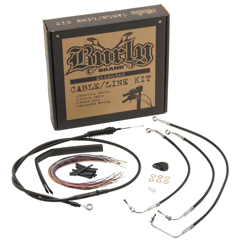 Burly Brand Cable and Brake Line Kit – Black B30-1294