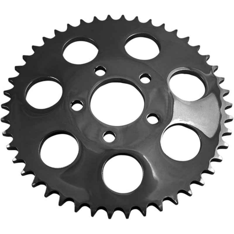 Drag Specialties 530 Chain Conversion Rear Sprocket – .23in. Dished – 49T – Gloss Black 1210-1849