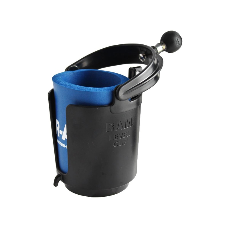 RAM Mounts RAM Self-Leveling Cup Holder with 1in. Ball & Cozy RAM-B-132BU