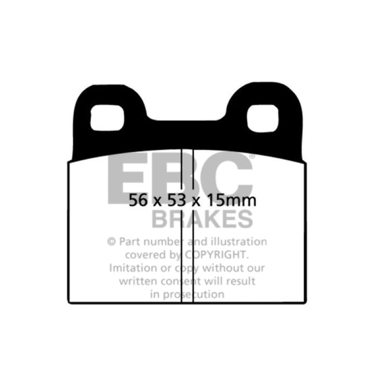 EBC 71-79 Volkswagen Beetle 1.3 (1300) Greenstuff Front Brake Pads
