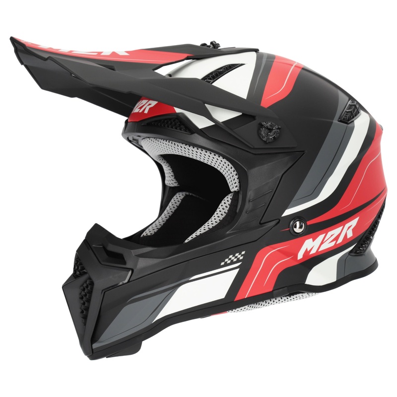 M2R YOUTH X2.1 PULSE PC-1F HELMET – RED/BLACK S