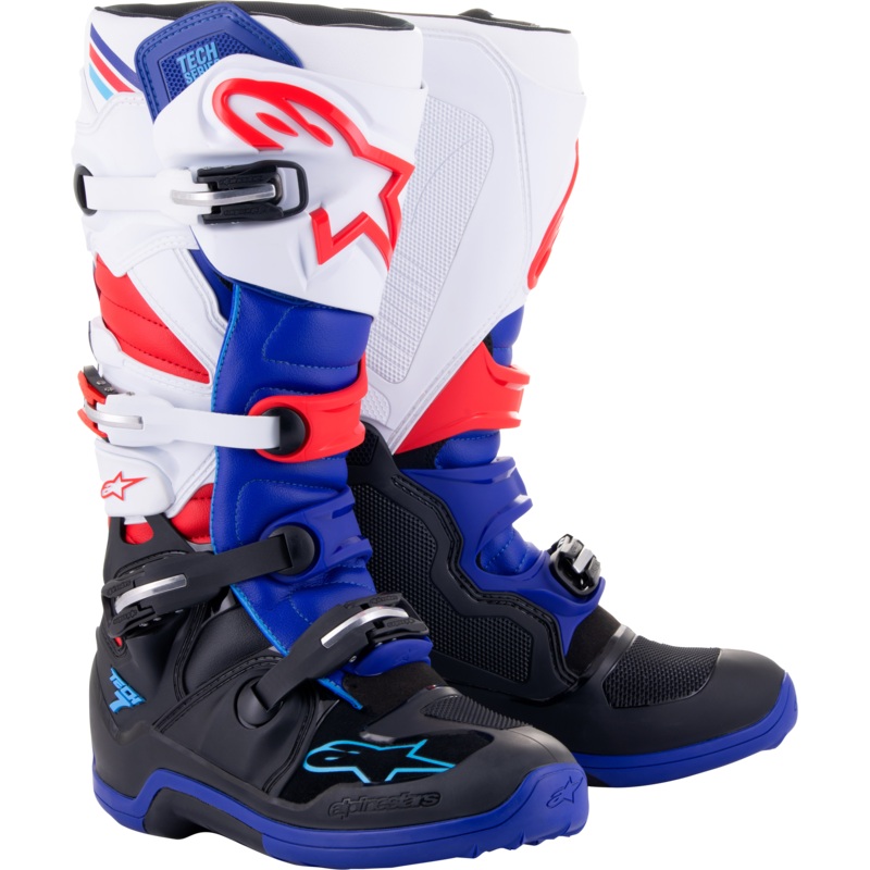 alpine star 482-23116 Tech 7 Boots Black/Blue/Red/White Sz 16