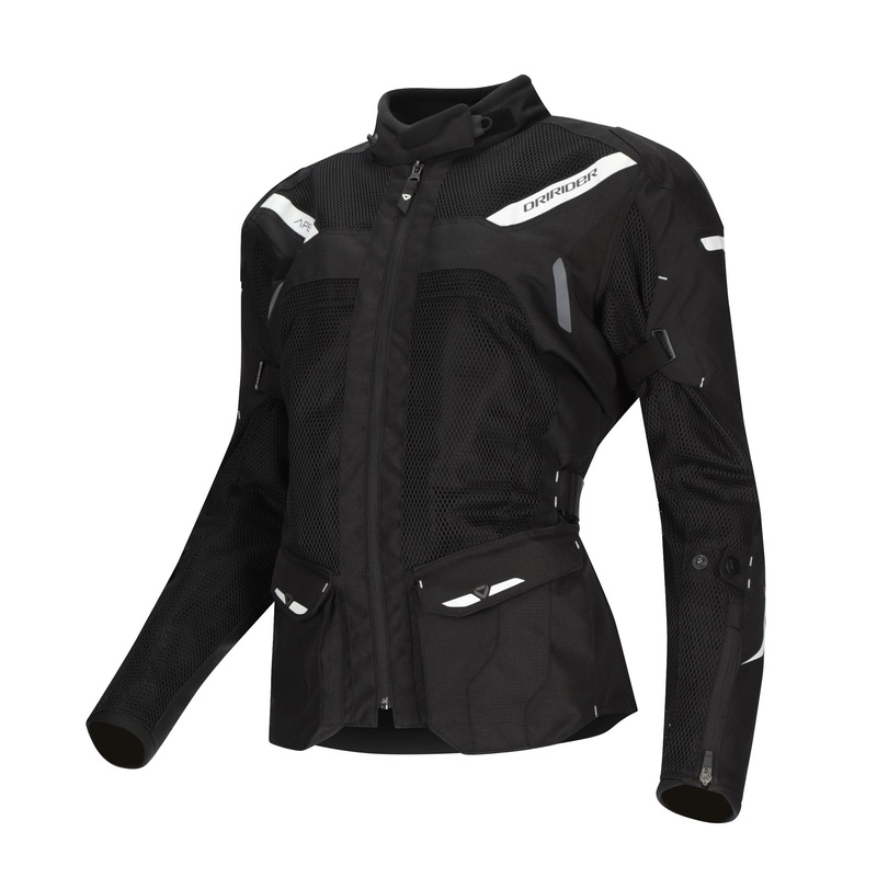 DRIRIDER APEX 6 AIRFLOW LADIES JACKET – BLACK/WHITE 6