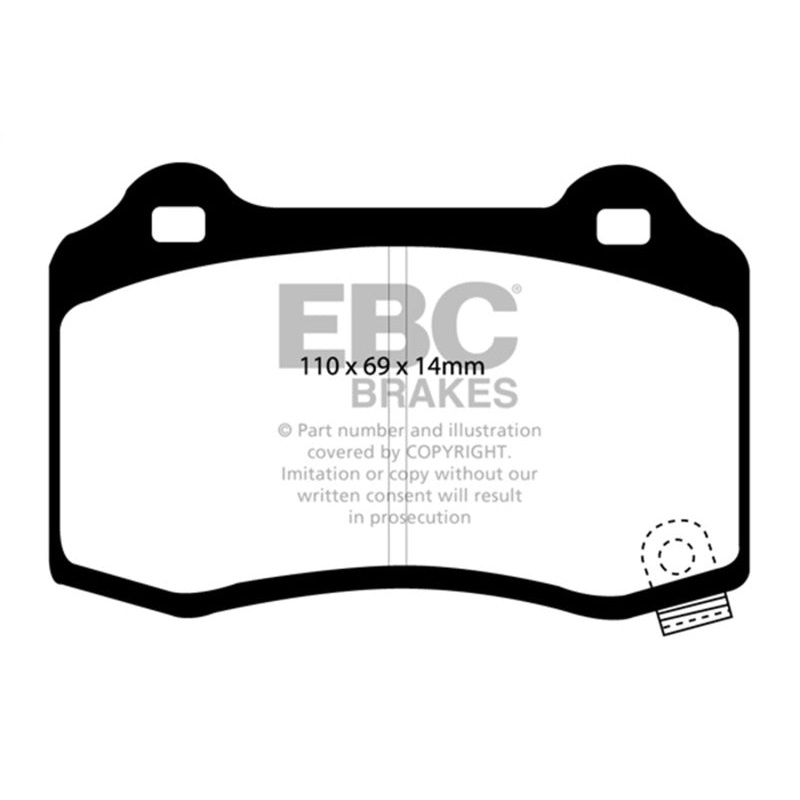 EBC 15+ Cadillac CTS 3.6 Twin Turbo Redstuff Rear Brake Pads