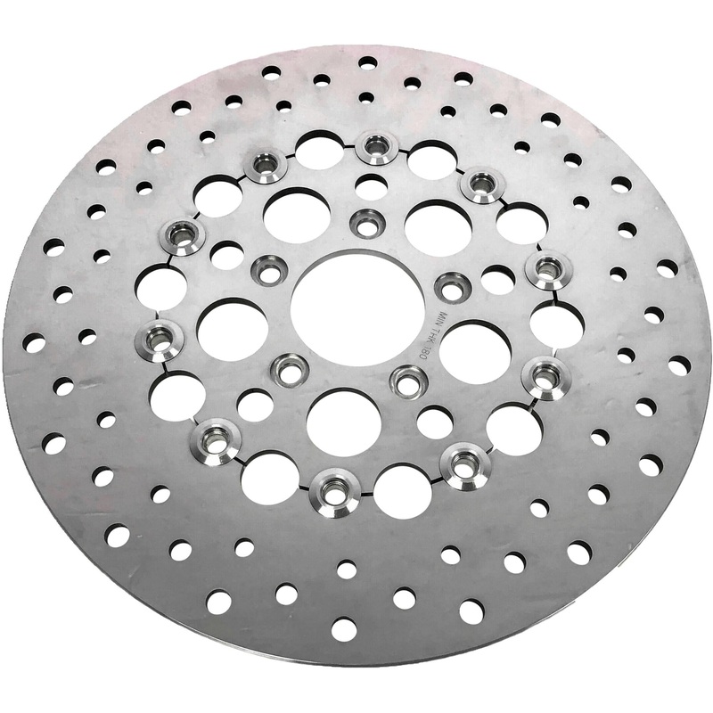 HardDrive Floating Brake Front Rotor – Stainless Steel Machine Finish 144323