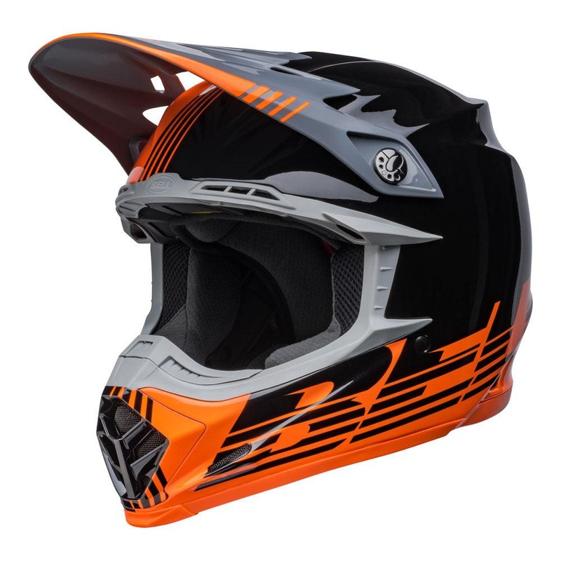 BELL MOTO-9 MIPS LOUVER 2022 HELMET – GLOSS BLACK/ORANGE S
