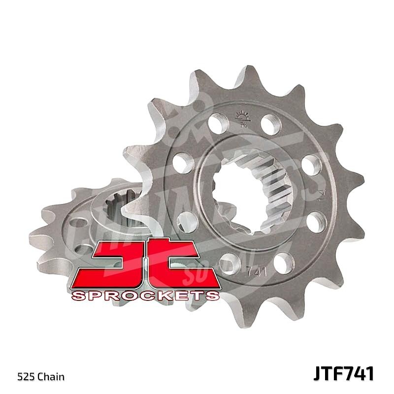 JT Sprockets 525 Front Sprocket Steel Natural JTF741 14 None