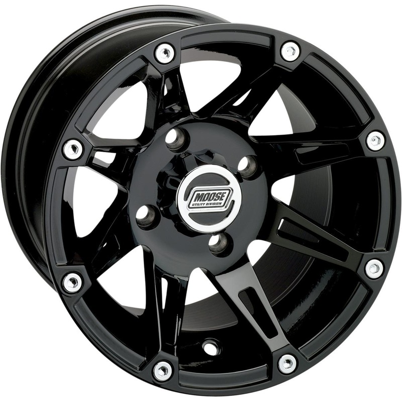 Moose Utility Type 387X Rear Wheel – 12×8 – 2+6 Offset – 4/110 – Black 387MO128110GB2