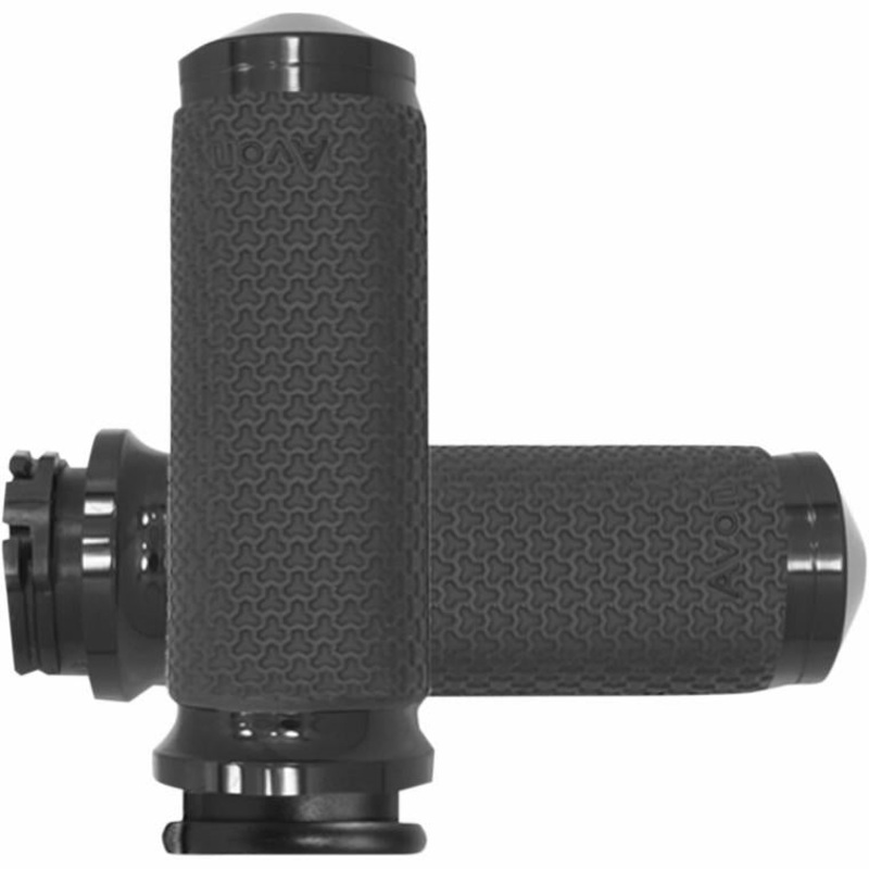 Avon Grips Memory Foam Grips – 1.625in. – Black MF-63B-ANO-FLY