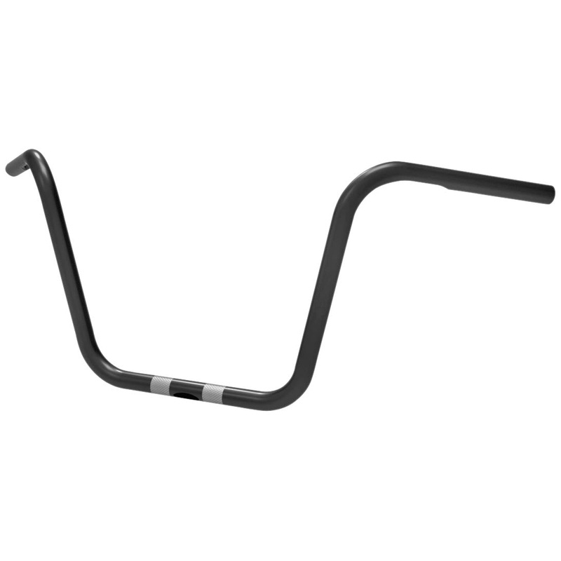 Khrome Werks 1in. Ape Hanger Handlebar – Dimpled and Drilled – Black 300821