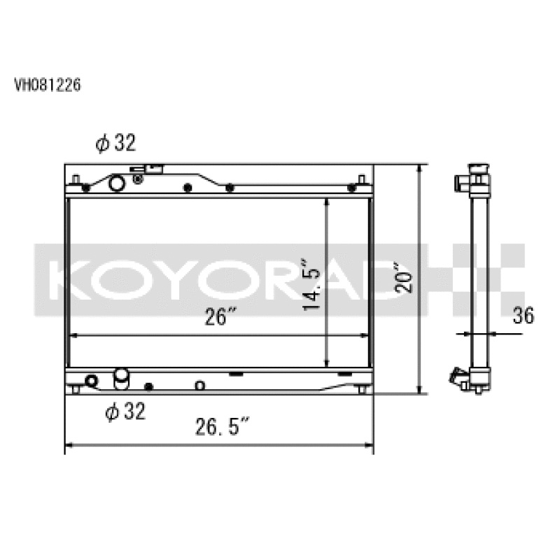Koyo 00-09 Honda S2000 2.0/2.2L (MT) Radiator
