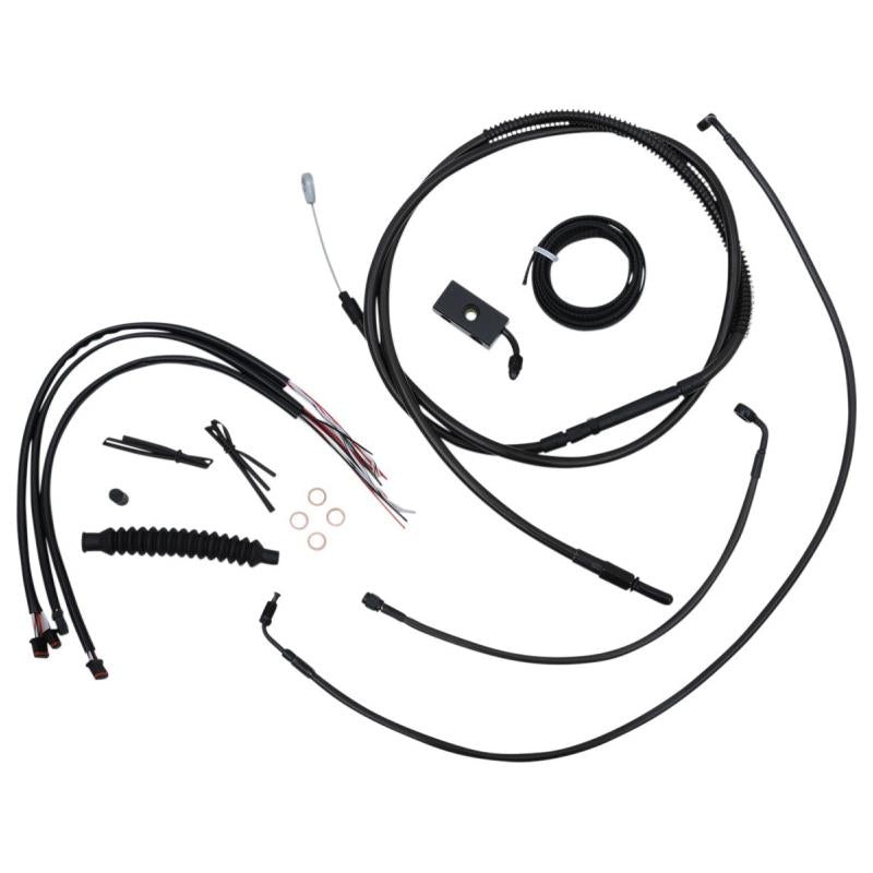 LA Choppers Complete Handlebar Cable/Brake & Clutch Line/Wire Kit – Midnight LA-8152KT2-13M