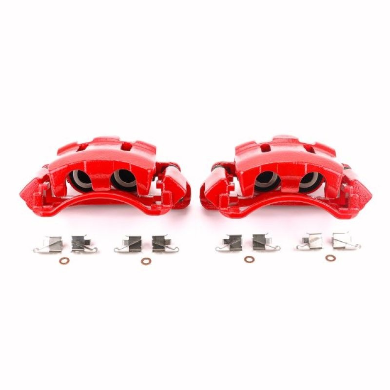 Power Stop 00-05 Ford Excursion Front Red Calipers w/Brackets – Pair