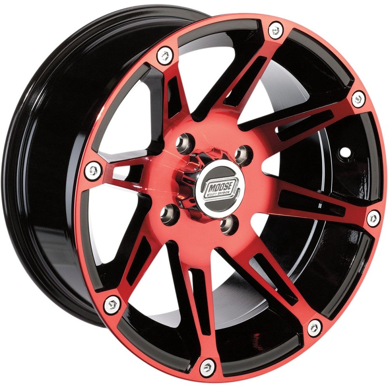 Moose Utility 387X Wheel – 12×7 – 4+3 Offset – 4/156 – Red 0230-0813