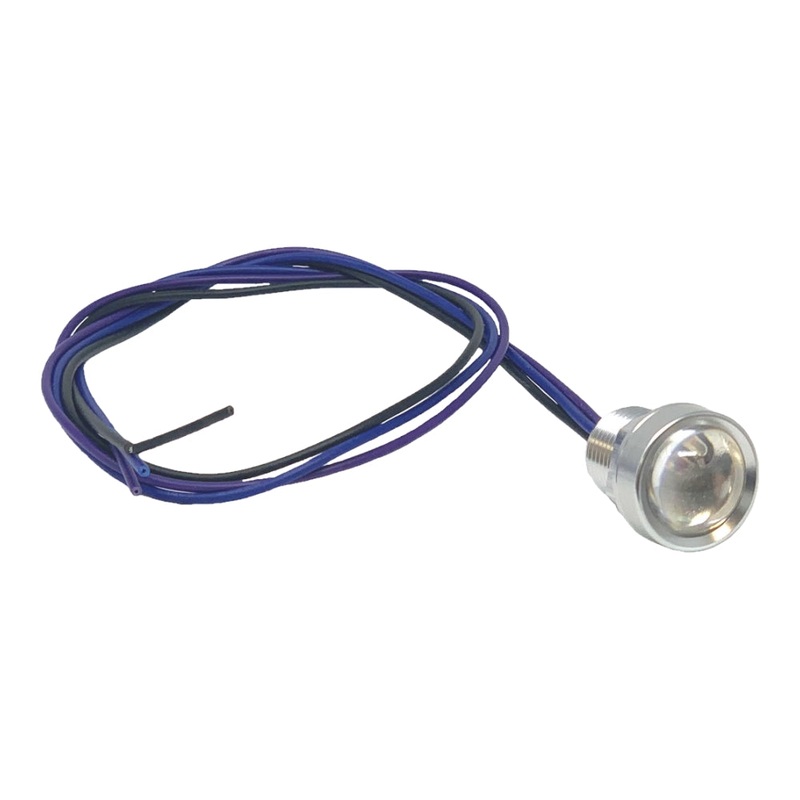 Letric Lighting Co. Royal Flush 9/16in. OD. G2 LED – Polished with Red LED (2 Wire) LLC-RFPS-R