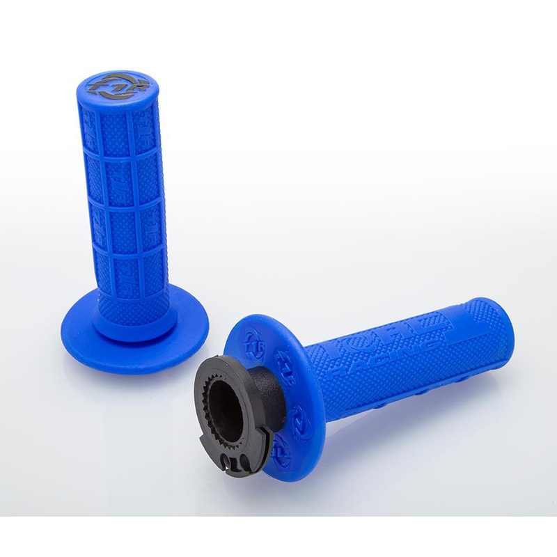 TORC1 Racing Defy MX Lock-On Half Waffle Grips – Blue 3750-0302