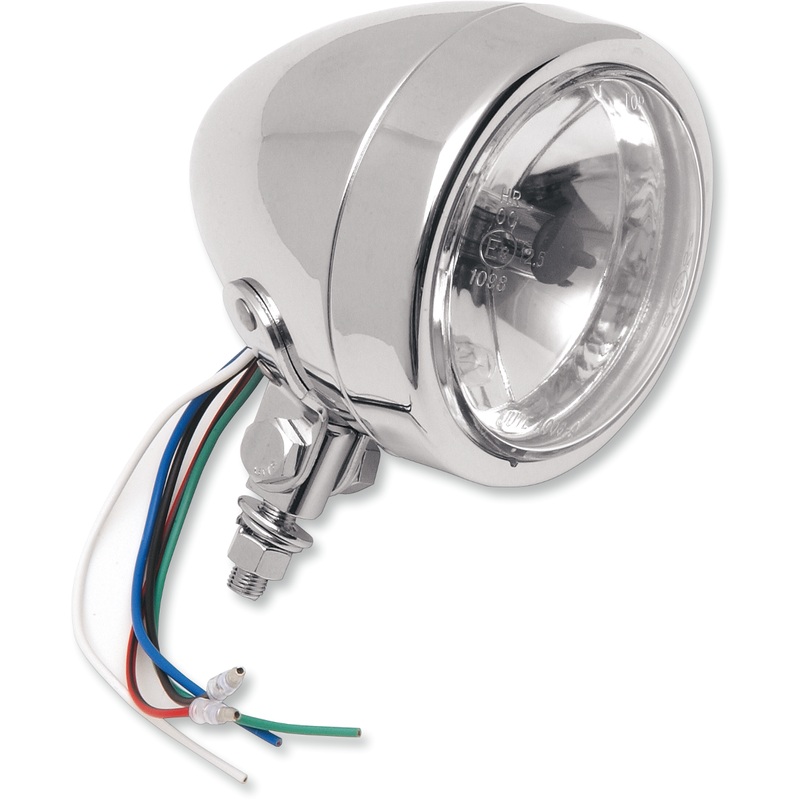 Drag Specialties 4 1/2in Spotlight with Running Light – Smooth 20-6011PA