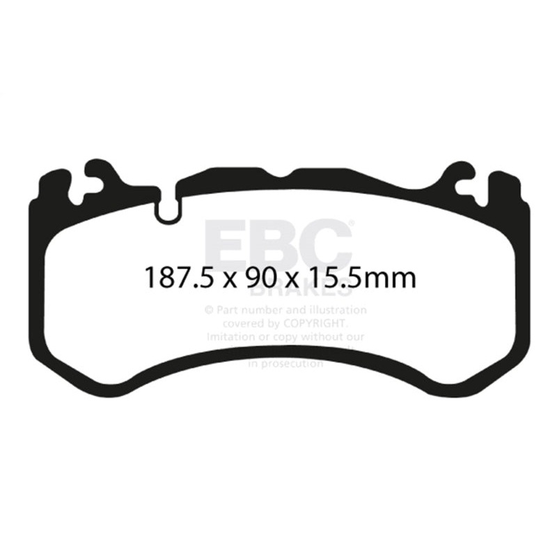 EBC 08-13 Mercedes-Benz C63 AMG (W204) 6.2 Redstuff Front Brake Pads