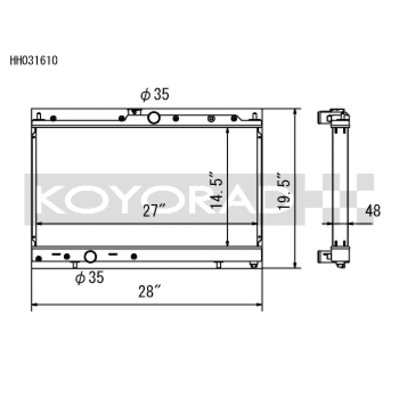 Koyo 03-07 Mitsubishi Evolution 8/9 2.0L Turbo (MT) Radiator