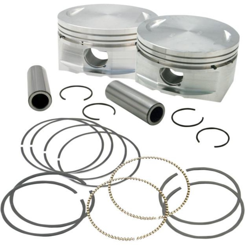 S&S Cycle Forged Piston Kit for 89ci. Stroker Kit – Flat Top – Standard Bore 3 1/2in. – .010in. Oversized 106-5555