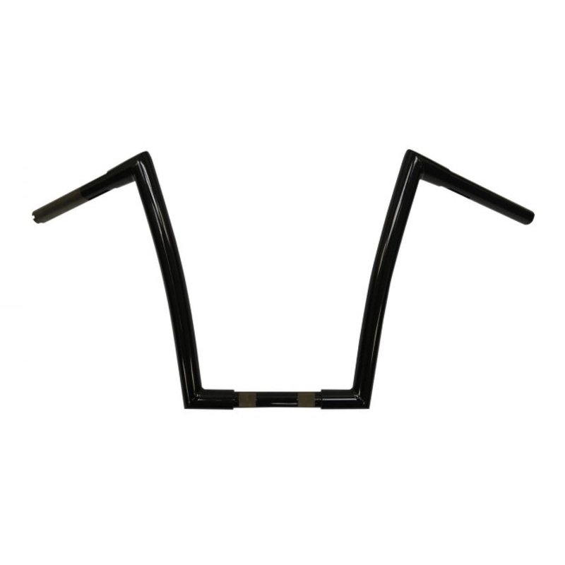 Todds Cycle 1-1/4in. Strip Handlebar – 14in. – Gloss Black 0601-2551