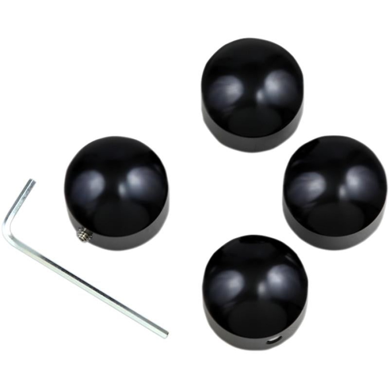 Drag Specialties Black Die-Cast Headbolt Covers 2401-1046