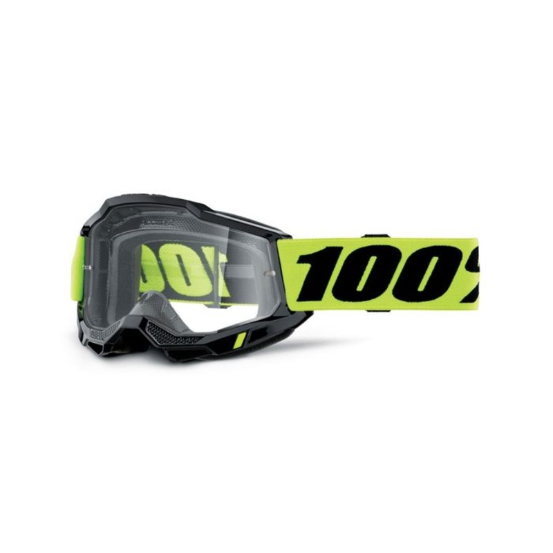 100% ACCURI 2 OTG NEON YELLOW GOGGLE – CLEAR LENS