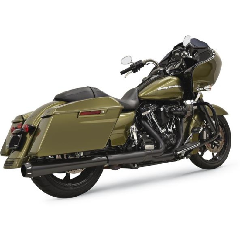 Bassani Manufacturing Crossover Eliminator with 4in. DNT Slip-On Muffler – Black Megaphone 1F17RB