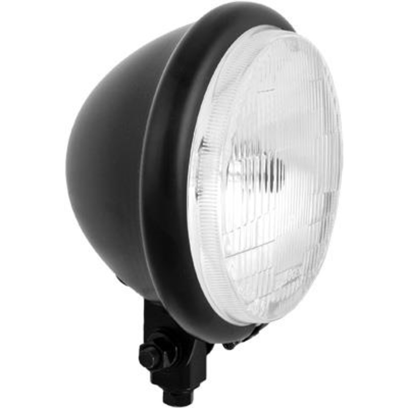 HardDrive 5 3/4in. Black Headlight – 12v 60/55w H4 bulb 160324
