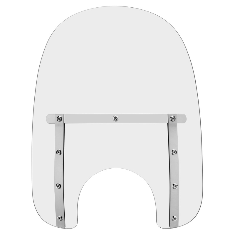 Memphis Shades Memphis Slim Windshield (7in. Cutout) – 17in. – Clear MEM4210