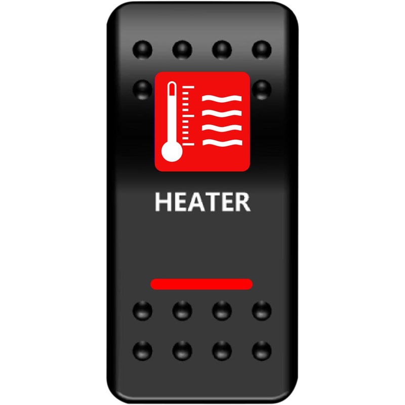 Moose Utility On/Off Rocker Switch – Heater – Red 2106-0449