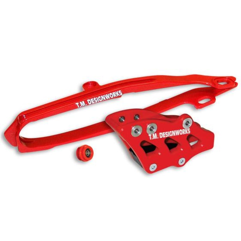 T.M. Designworks Dirt Cross Multi-Purpose Chain Slide-N-Guide Kit FE1 Guide – Red DCK-OR2-RD