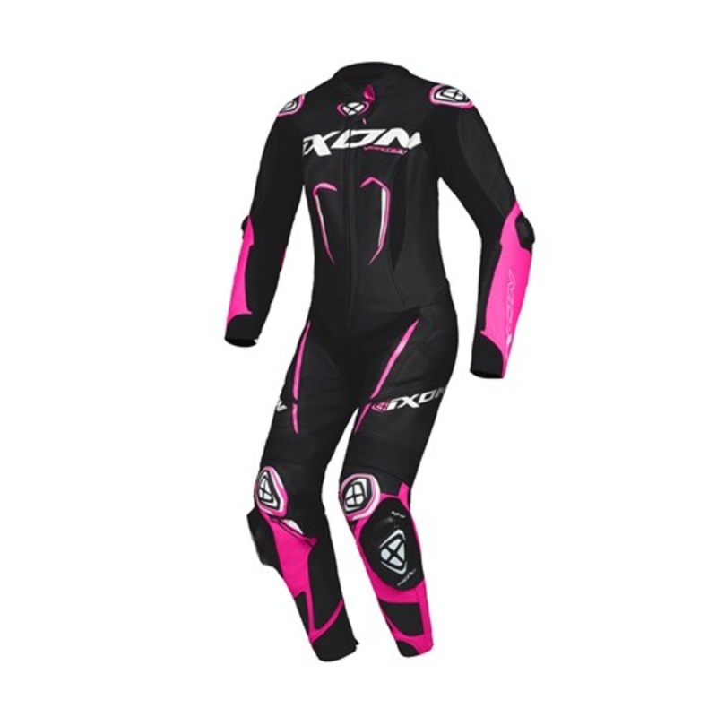 IXON VORTEX 3 LADIES 1PC SUIT – BLACK/WHITE/PINK XS