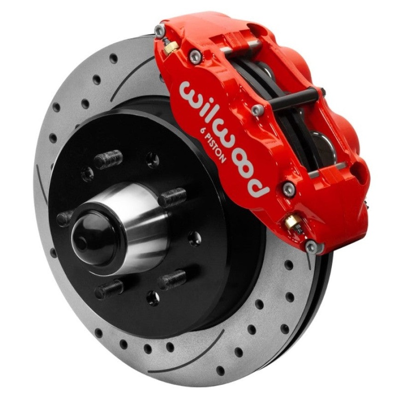 Wilwood Forged Narrow Superlite 6R Front Big Brake Kit 12.19in Drilled Rotors 88-98 C1500 – Red