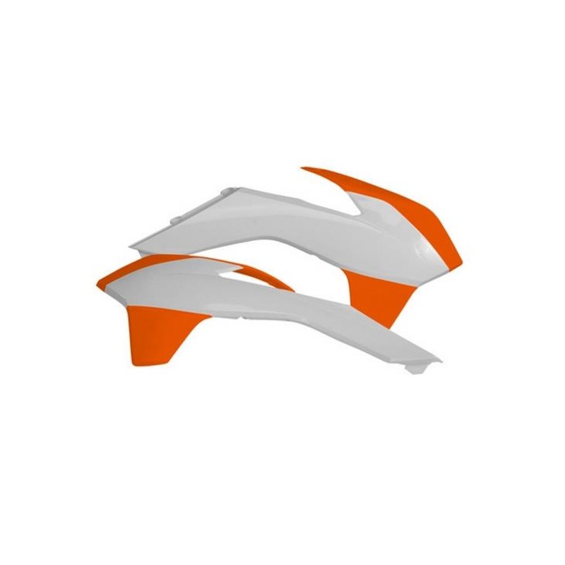 Acerbis Radiator Shrouds – KTM White/Orange 2314251088