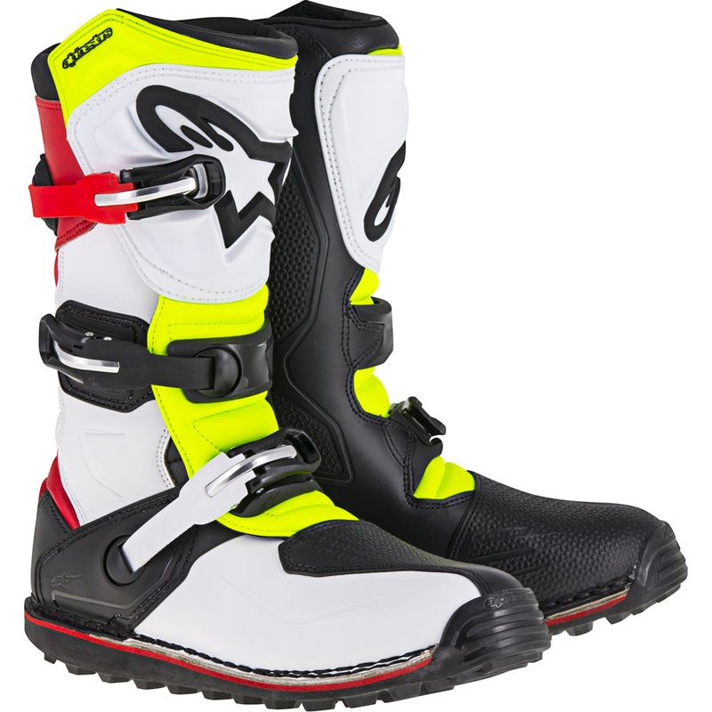 alpine star 482-43608 Tech-T Boots White/Red/Yellow/Black Sz 08