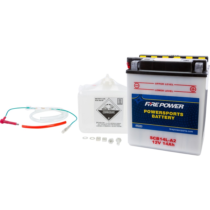 Fire Power Conventional 12V Heavy Duty Battery With Acid Pack SCB14L-A2