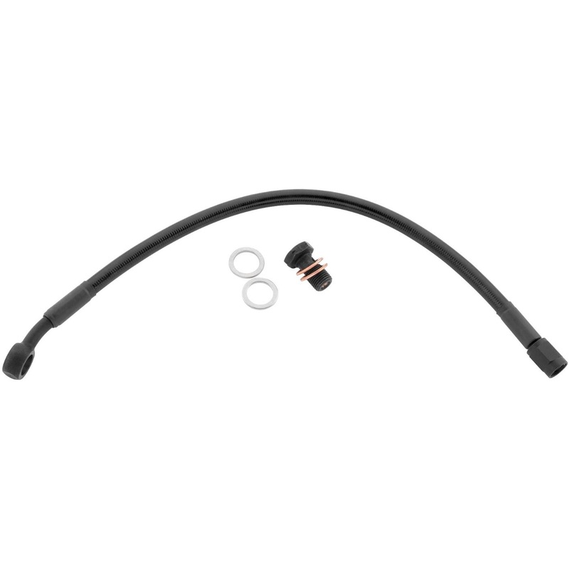 Goodridge Ebony 2 Front Brake Line Kit – +10in. Length HD0127-1FPBK+10