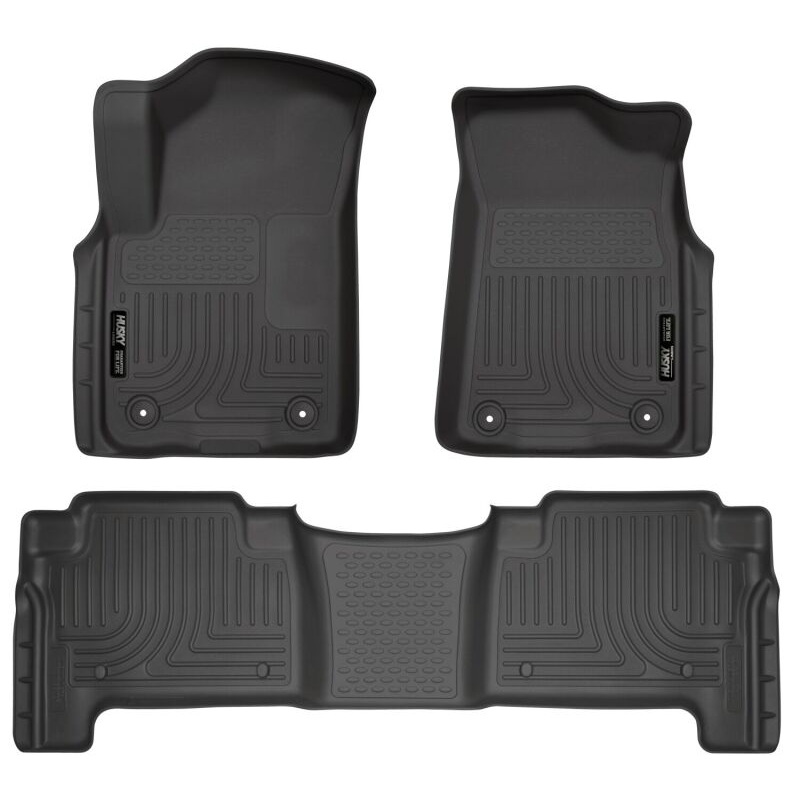 Husky Liners 2019+ Infiniti QX80/2019+ Nissan Armada Weatherbeater Black Fnt & 2nd Seat Floor Liners