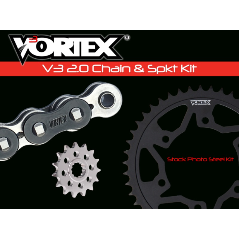 Vortex Racing V3 2.0 Chain and Sprocket Kit 2910-17,435CS-45,525SX3-116- Black