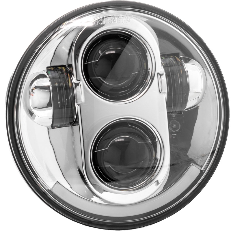 Letric Lighting Co. 5.75in. LED Headlight – Premium LED – Chrome LLC-LH-5C