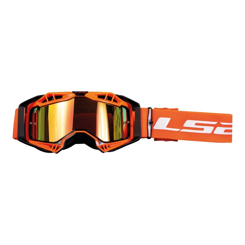 LS2 Aura Pro Google – Orange with Iridium Lens