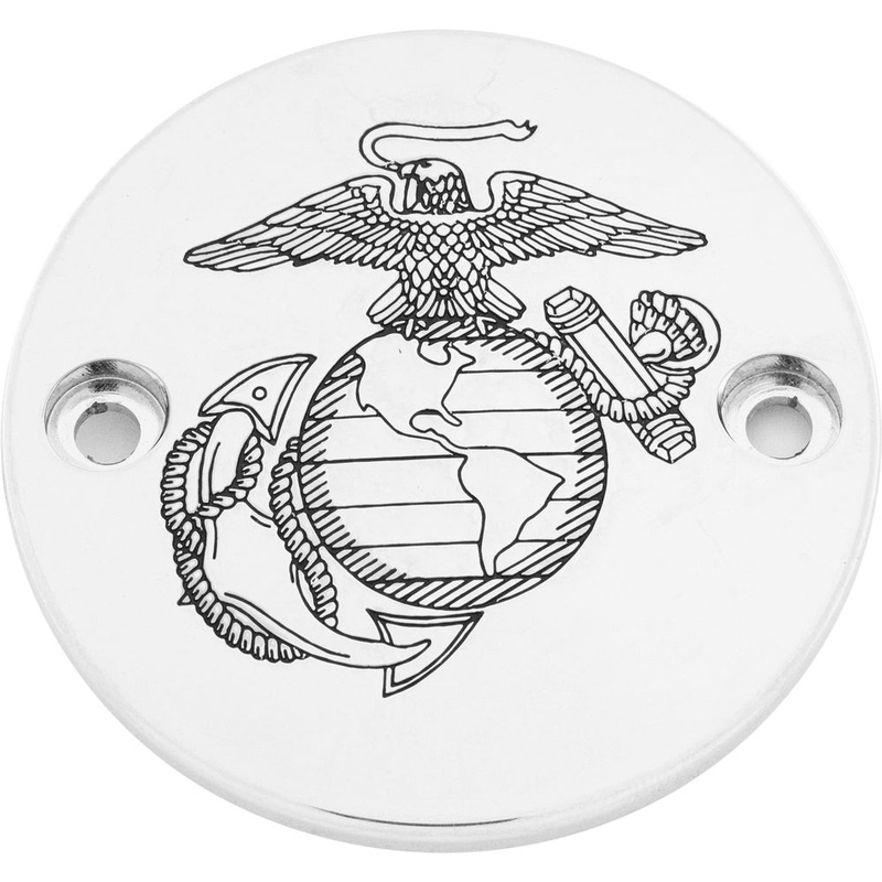 Custom Engraving LTD Patriotic Points Cover for Marine Ega – Chrome – M8 MAR01-63