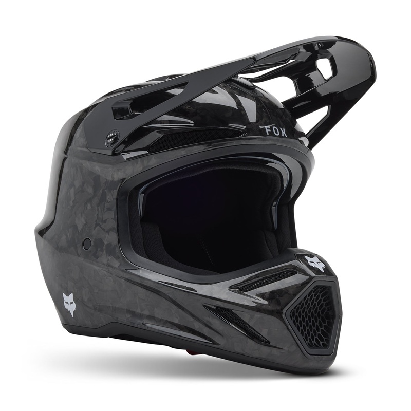 FOX 2025 V3 RS CARBON SOLID HELMET – BLACK S