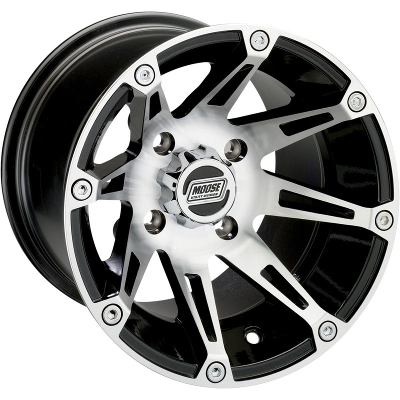 Moose Utility 387X Wheel – 14×7 – 4+3 Offset – 4/110 – Machined/Black 0230-0628